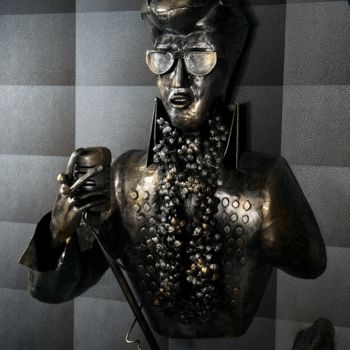 Skulptur mit dem Titel "Elvis (anime-style)" von Alex Tikhonov, Original-Kunstwerk