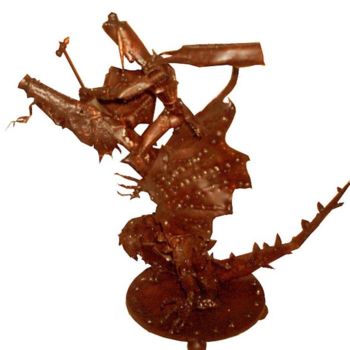 Художественная композиция под названием "dragon rider" - Mark Spurgeon, Подлинное произведение искусства
