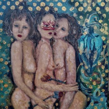 Pintura intitulada "Les nanas" por Cony Shesson, Obras de arte originais, Acrílico