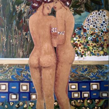 Painting titled "Pensée Nue" by Cony Shesson, Original Artwork, Acrylic