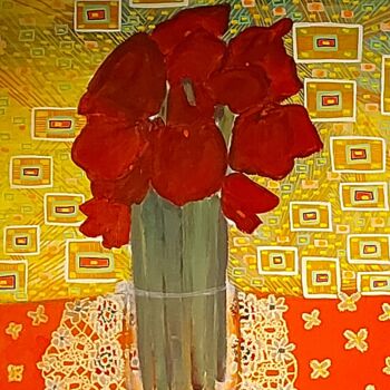 绘画 标题为“Le bouquet” 由Cony Shesson, 原创艺术品, 丙烯 安装在木质担架架上