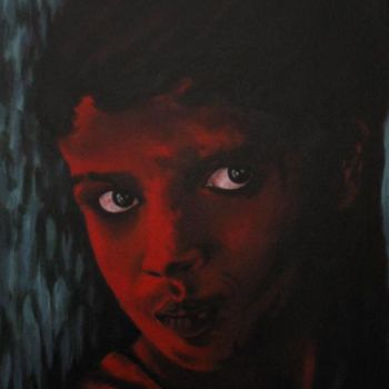 Painting titled "Indian boy" by Fernanda Costa, Original Artwork