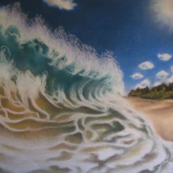 Painting titled "The beach" by Fernanda Costa, Original Artwork
