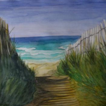Peinture intitulée "The beach" par Fernanda Costa, Œuvre d'art originale