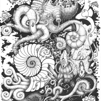 Desenho intitulada "Spirale" por Coolyeyu, Obras de arte originais, Tinta