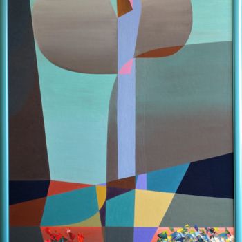 Pintura titulada "Landschaft" por Tilman Flatt, Obra de arte original, Oleo