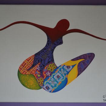 Painting titled "L' Albatros" by Co.S, Original Artwork, Acrylic