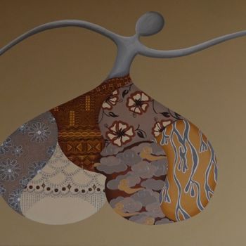 Peinture intitulée "Batik" par Co.S, Œuvre d'art originale, Acrylique