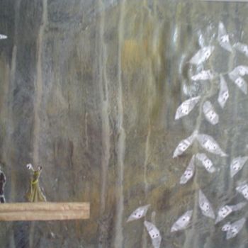 Peinture intitulée "arbre musical" par Monique Copolata, Œuvre d'art originale, Acrylique