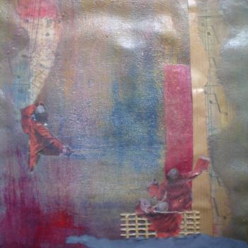 Peinture intitulée "le spectacle co nti…" par Monique Copolata, Œuvre d'art originale, Acrylique Monté sur Carton