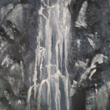 Peinture intitulée "cascade" par Monique Copolata, Œuvre d'art originale, Huile