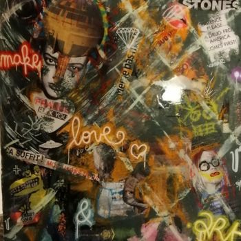 Collages titled "Everything" by Co.Poldo, Original Artwork, Spray paint