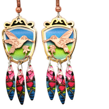 Artisanat intitulée "Hummingbird Jewelry…" par Jenn Webb, Œuvre d'art originale, Bijoux