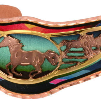 Artesanía titulada "Horse Colorful Hand…" por Jenn Webb, Obra de arte original, Joyas