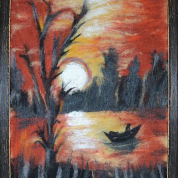 Pittura intitolato "Sunset" da Emine Çora, Opera d'arte originale, Oggetti
