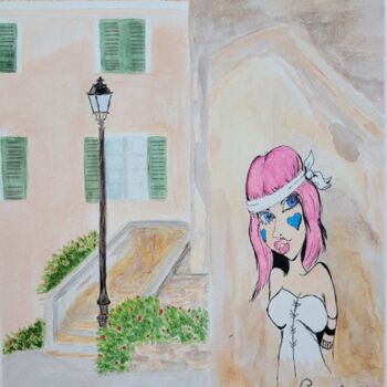 Painting titled "Corsica" by Coralie Chevalier, Original Artwork, Watercolor