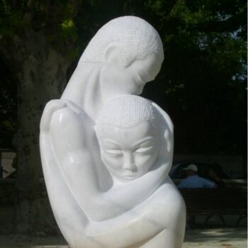 Sculpture intitulée "CONNIVENCE" par Coralie Quincey, Œuvre d'art originale, Pierre