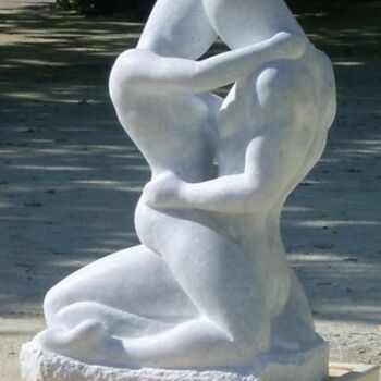 Escultura intitulada "COUPLE" por Coralie Quincey, Obras de arte originais, Pedra