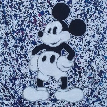 Pintura intitulada "Mickey" por Coralie Lili, Obras de arte originais, Acrílico