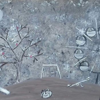 Pintura titulada "Jardin des enfants…" por Coralie Lili, Obra de arte original, Acrílico