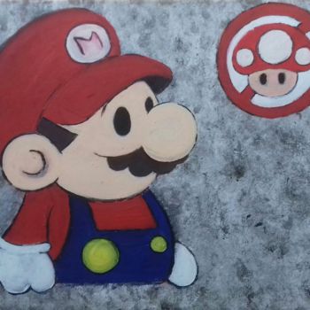 Картина под названием "Mario" - Coralie Lili, Подлинное произведение искусства, Акрил