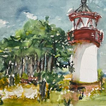 "Leuchtturm" başlıklı Tablo Corason tarafından, Orijinal sanat, Suluboya