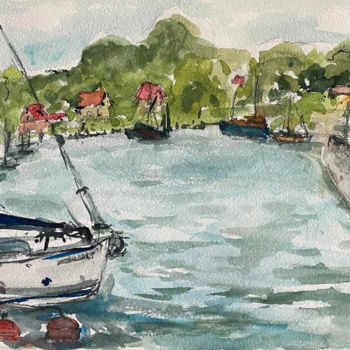 Painting titled "Bodden" by Corason, Original Artwork, Watercolor