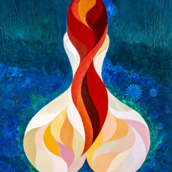 Pintura titulada "Femme Mélancolique" por Corbello, Obra de arte original, Acrílico