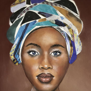 Malarstwo zatytułowany „Tanagra au turban” autorstwa Marjorie Corbran, Oryginalna praca, Olej