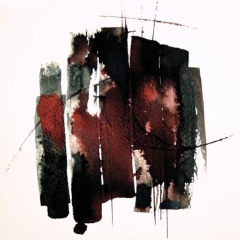 Peinture intitulée "Abstract painting 5…" par Marjorie Corbran, Œuvre d'art originale, Encre Monté sur Carton