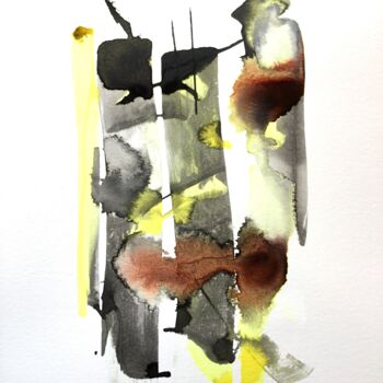 Картина под названием "Abstract painting 7…" - Marjorie Corbran, Подлинное произведение искусства, Чернила Установлен на кар…