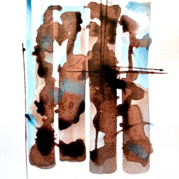 Картина под названием "Abstract painting 1…" - Marjorie Corbran, Подлинное произведение искусства, Чернила Установлен на кар…
