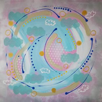 Pintura titulada "Les 4 éléments : L'…" por Corinne Mure-Ravaud, Obra de arte original, Acrílico