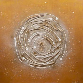 Schilderij getiteld "La Rose des sables" door Corinne Mure-Ravaud, Origineel Kunstwerk, Acryl