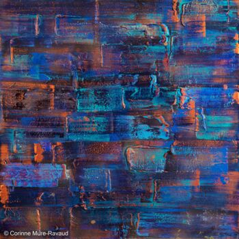 Pintura titulada "Bleu Saphir" por Corinne Mure-Ravaud, Obra de arte original, Acrílico