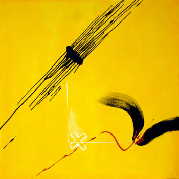 Malerei mit dem Titel "2011-Yellow-6-Acryl…" von Corine Sylvia Congiu, Original-Kunstwerk, Acryl