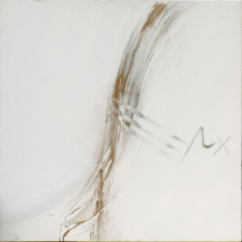 Картина под названием "2020-Blanc-bronze-A…" - Corine Sylvia Congiu, Подлинное произведение искусства, Акрил Установлен на Д…