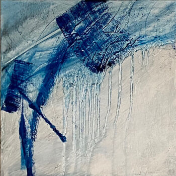 Painting titled "2021-BLEU DE PRUSSE…" by Corine Sylvia Congiu, Original Artwork, Oil