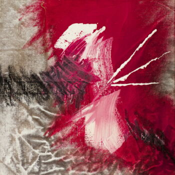 Картина под названием "1995-Rouge-1" - Corine Sylvia Congiu, Подлинное произведение искусства, Акрил