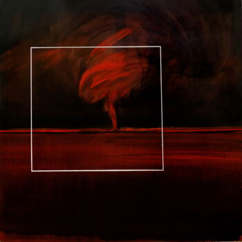 Painting titled "2011-06-Tornade et…" by Corine Sylvia Congiu, Original Artwork, Acrylic Mounted on Wood Stretcher frame