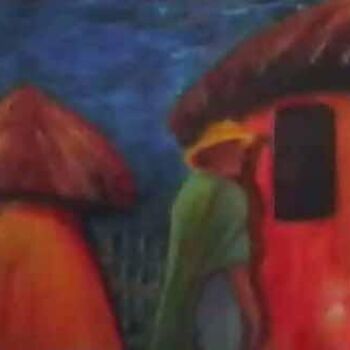 Pittura intitolato "Tahity kely" da Corine Belec, Opera d'arte originale, Olio