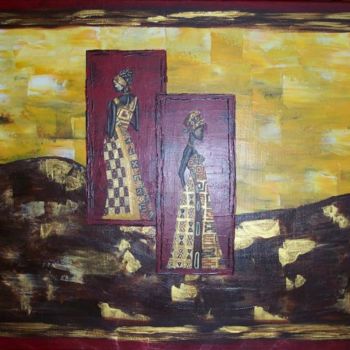 Painting titled "Nzola et Zayi  (Amo…" by Corine Dumas, Original Artwork