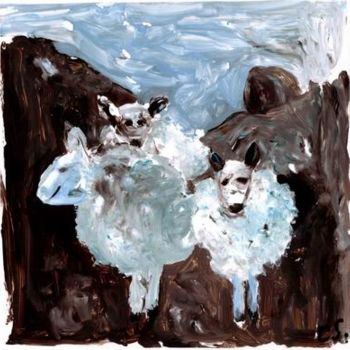 Pittura intitolato "moutons" da C Yù, Opera d'arte originale