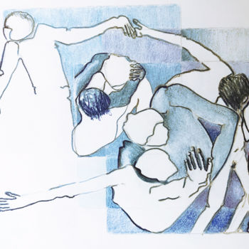 Desenho intitulada "Confinement 06" por Corinne Bandeira De Mello, Obras de arte originais, Lápis