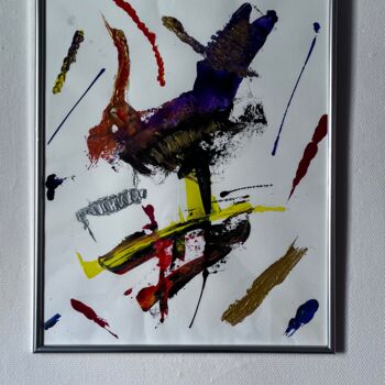Картина под названием "opale" - Corinne Boismaigre (art_boismaigre), Подлинное произведение искусства, Акрил Установлен на С…