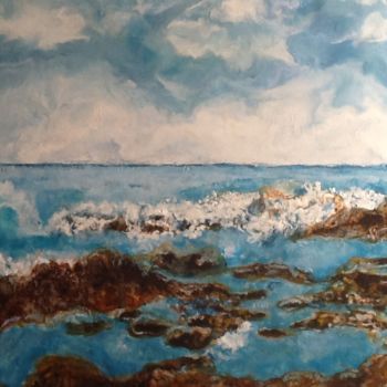 Pittura intitolato "Ocean dream" da Corinne Caucig, Opera d'arte originale, Encausti