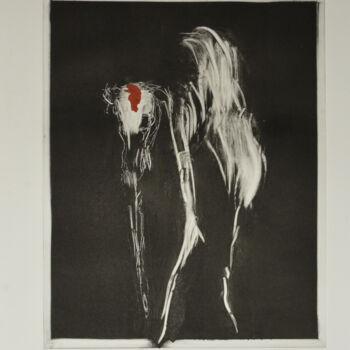 Gravures & estampes intitulée "Lavi" par Corinne Cesca, Œuvre d'art originale, Monotype