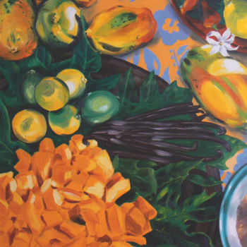 Peinture intitulée "Tahiti" par Corinne Chipont, Œuvre d'art originale, Huile