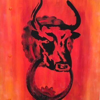 Pintura titulada "Puerta del toro !" por Corinne Delorme (Lagrandeco), Obra de arte original, Acrílico