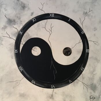 Картина под названием "Yin et yang !" - Corinne Delorme (Lagrandeco), Подлинное произведение искусства, Акрил
